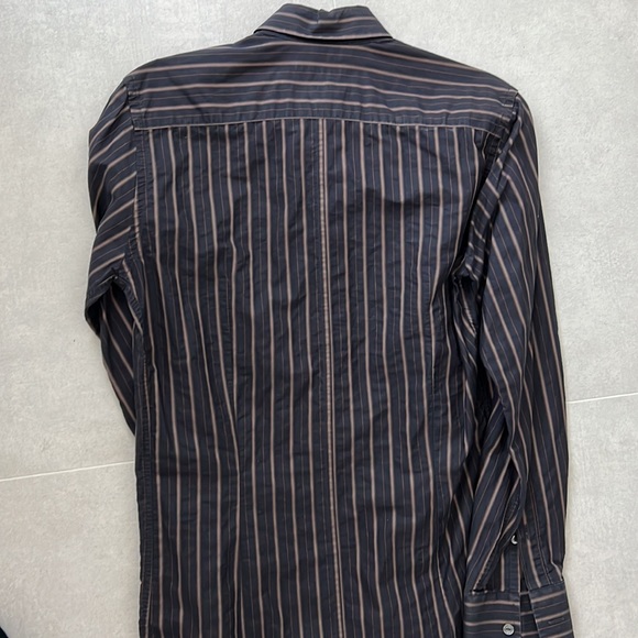 Dolce & Gabbana men tailored fit button down shirt neck 15 stripe print - Picture 6 of 7